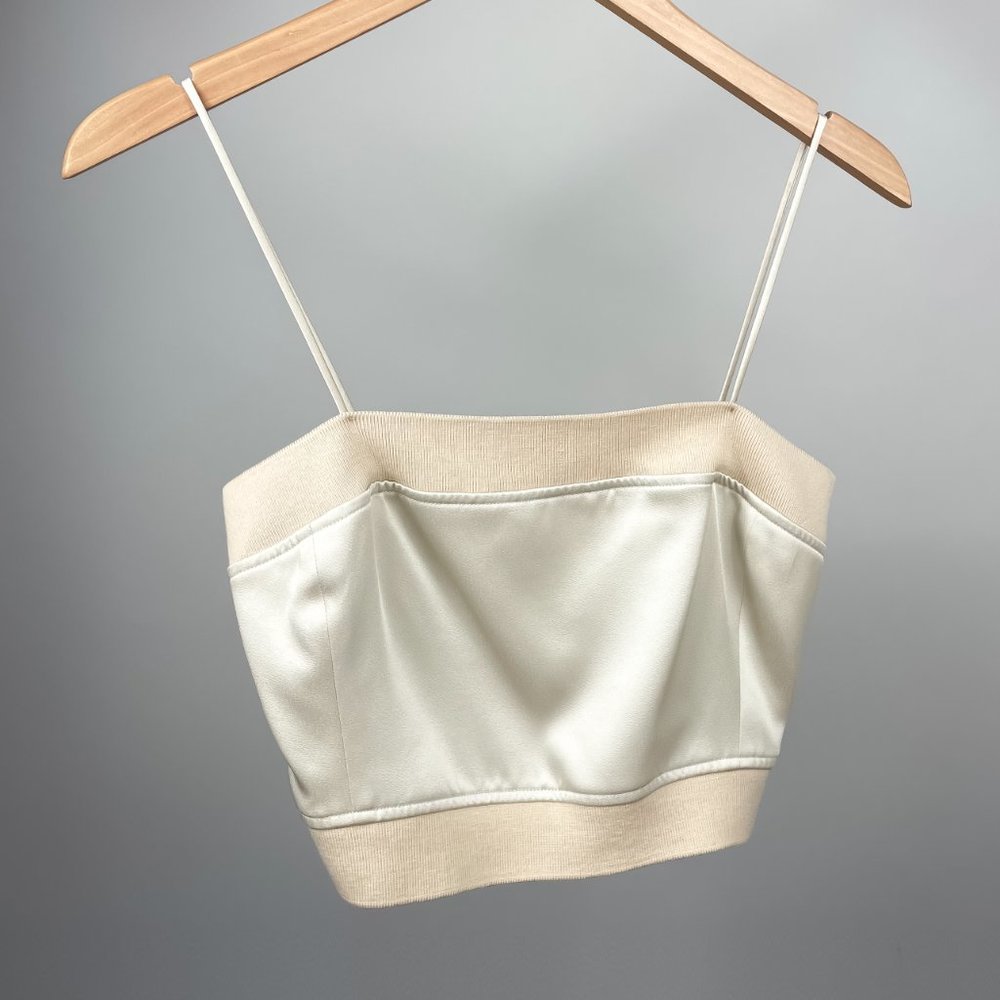 Emporio Armani Silk Crop Top I Camisole zipper side Small